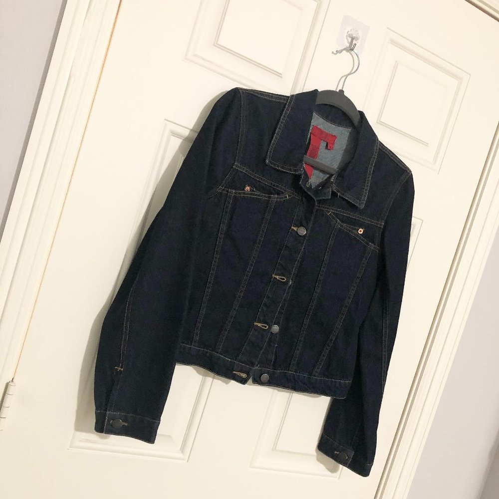BCBG Dark Denim Jacket